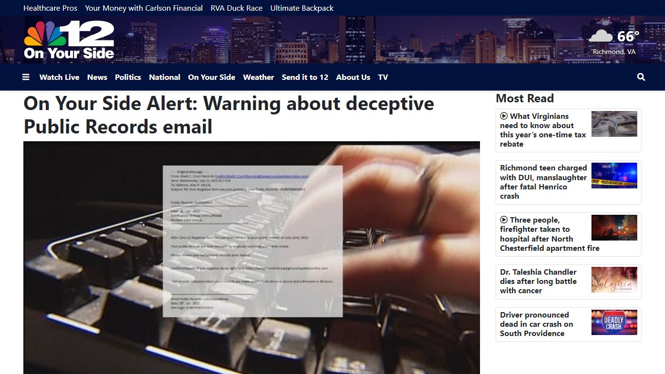 On Your Side Alert: Warning about deceptive Public Records ...